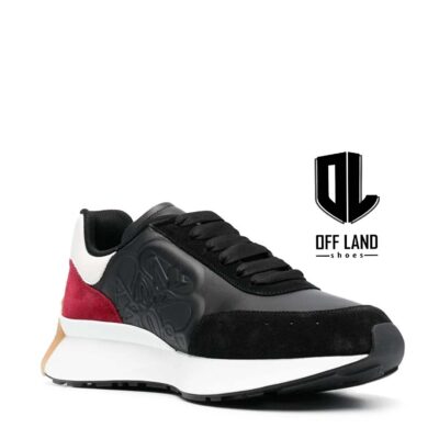 کفش اسپورت مشکی سفید الکساندر مک کوئین اسپرینت رانر ALEXANDER MCQUEEN Sprint Runner