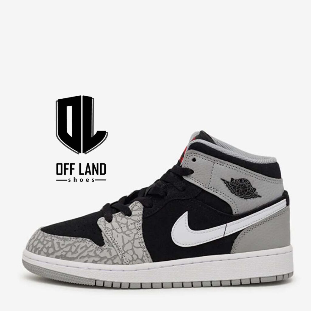کفش روزمره طوسی مشکی نایک جردن 1 Nike AIR JORDAN 1