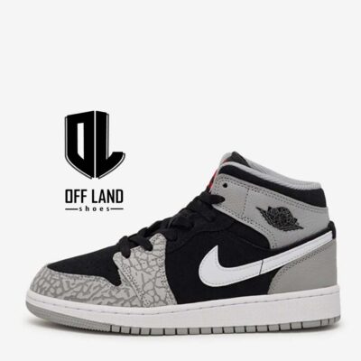 کفش روزمره طوسی مشکی نایک جردن 1 Nike AIR JORDAN 1