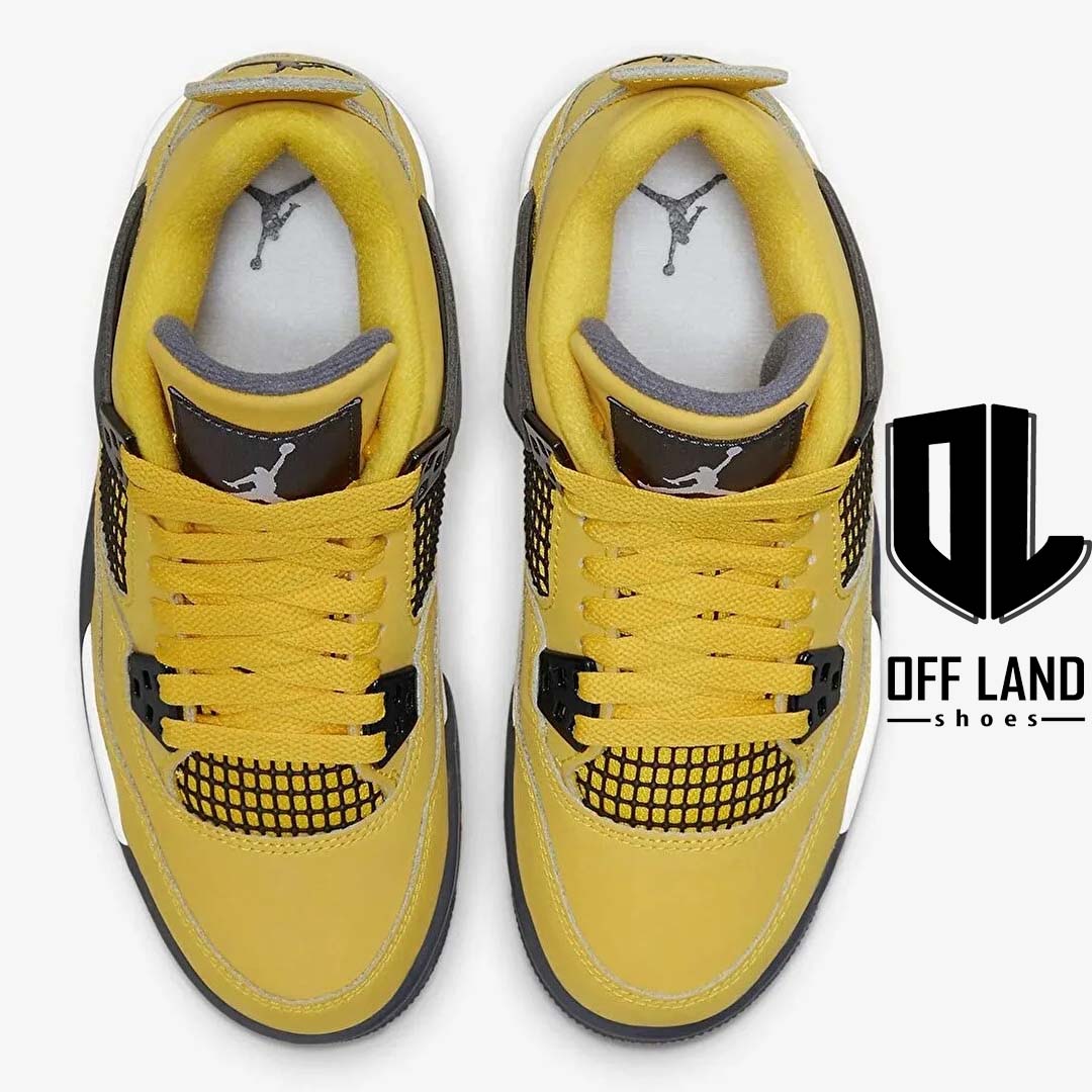 nike-air-jordan-4-retro-sneakers03 کفش زنانه خردلی نایک ایر جرددن 4 رترو Nike AIR JORDAN 4 RETRO