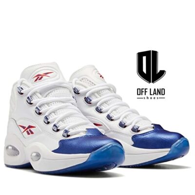 کفش مردانه سفید آبی ریباک کواسشن Reebok Question