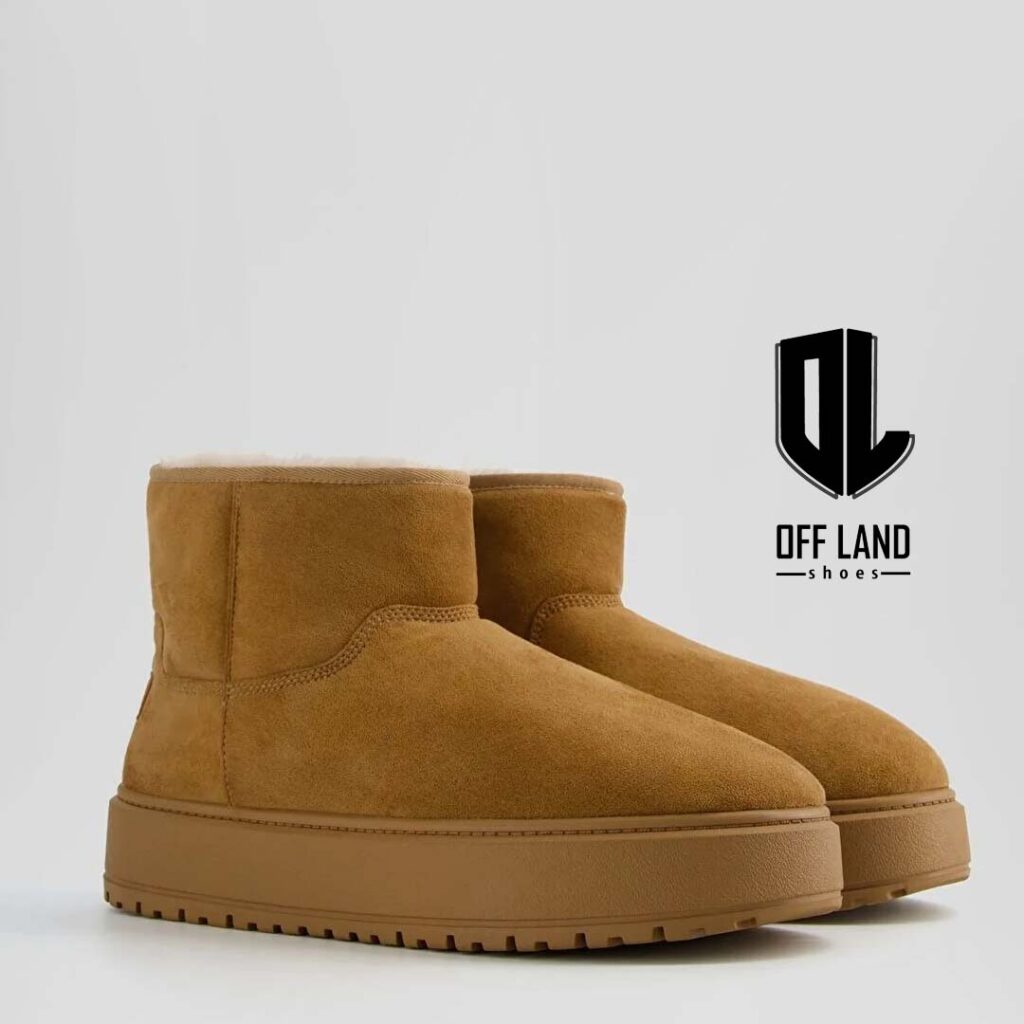 کفش نیم بوت مردانه قهوه ای برشکا Bershka Ankle Boots