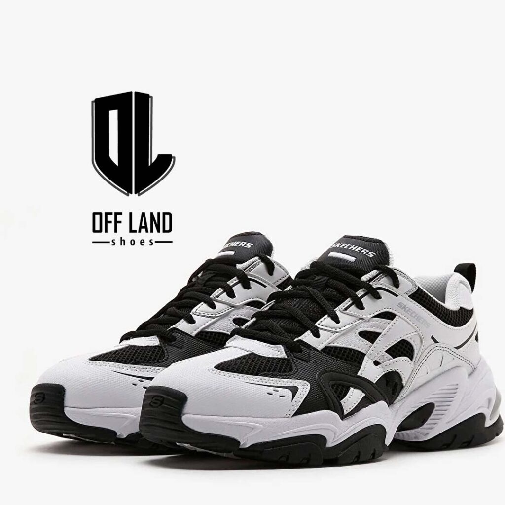 کفش مردانه سفید مشکی اسکیچرز استامینا Skechers Stamina