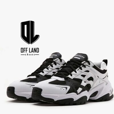 کفش مردانه سفید مشکی اسکیچرز استامینا Skechers Stamina