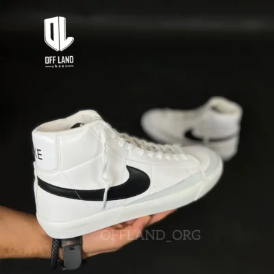 کفش روزمره نایک بلیزر سفید مشکی | nike blazer mid '77