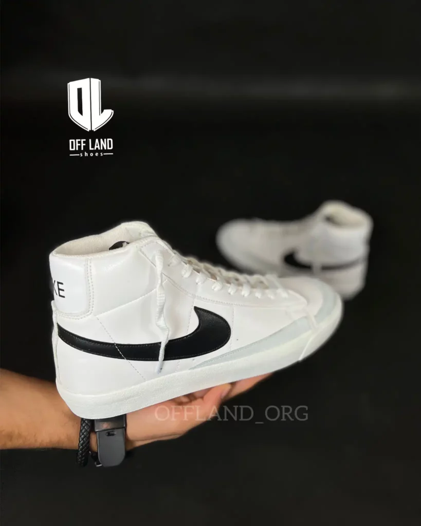 کفش روزمره نایک بلیزر سفید مشکی | nike blazer mid '77