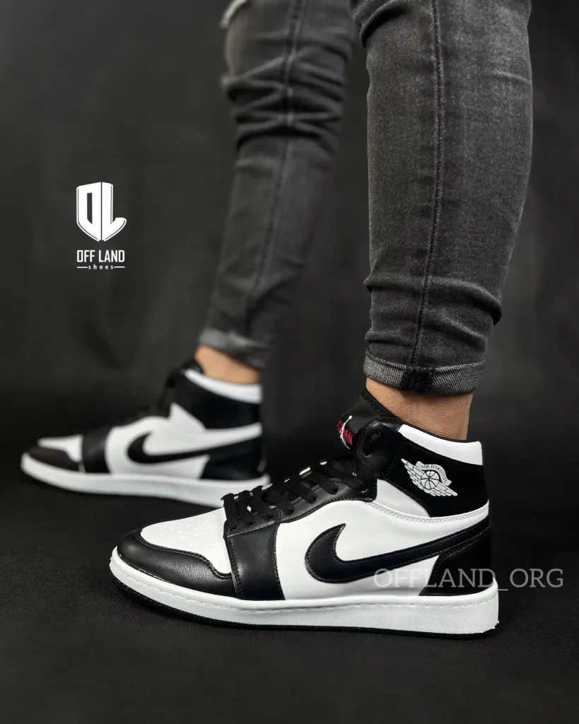 کفش نایک جردن 1 مشکی سفید | nike jordan 1 black white