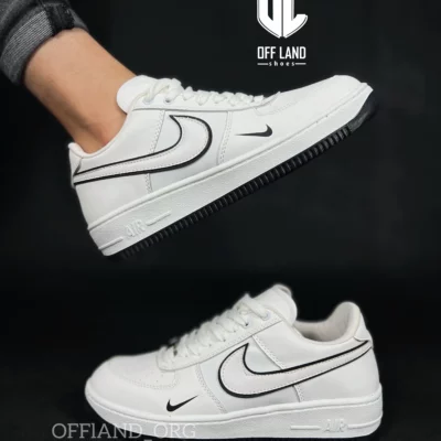 کفش اسپرت نایک ایرفورس 1 سفید مشکی 2022 | nike air force1