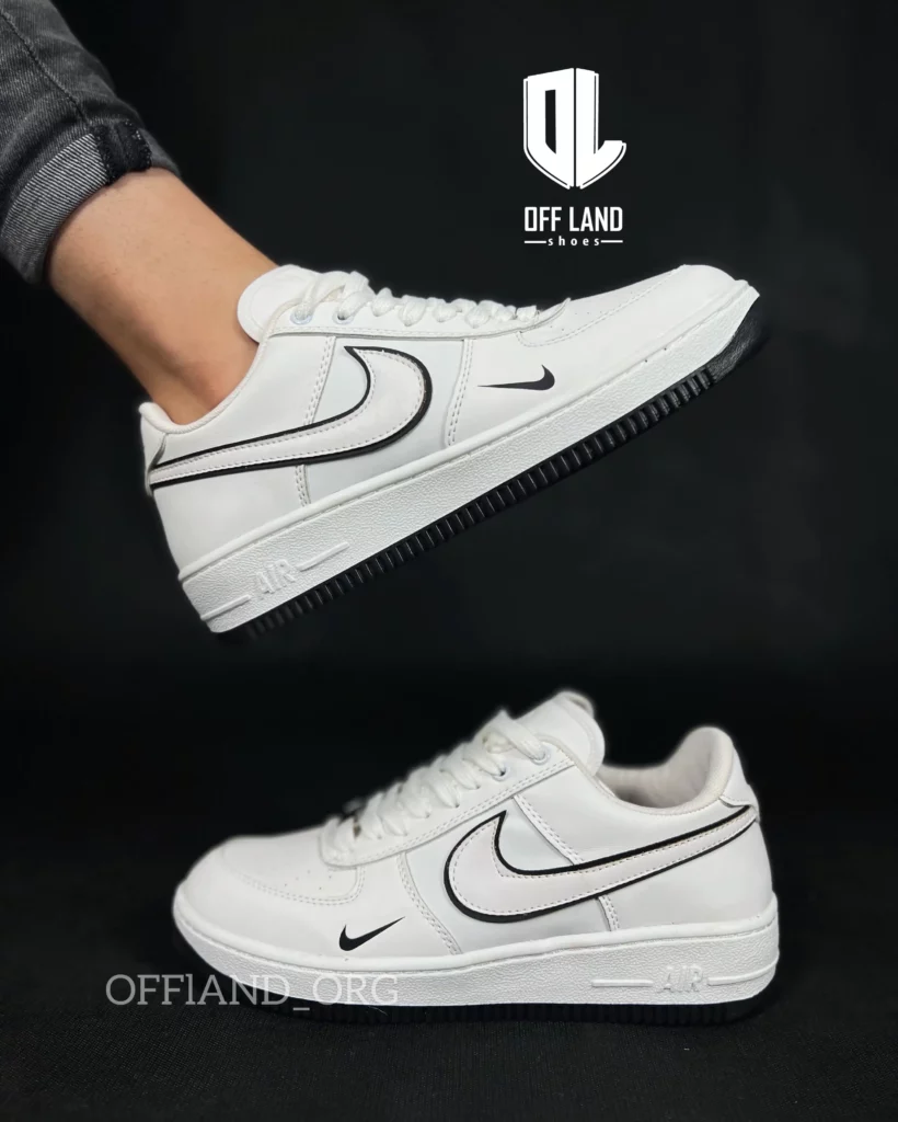 کفش اسپرت نایک ایرفورس 1 سفید مشکی 2022 | nike air force1