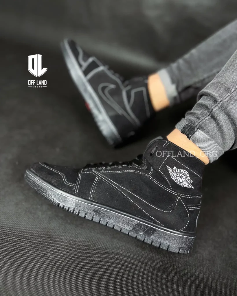 کفش مردانه نایک جردن تراویس اسکات ساق بلند مشکی | nike jordan travis scott high black