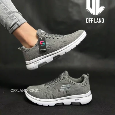 کفش روزمره اسکیچرز طوسی | skechers