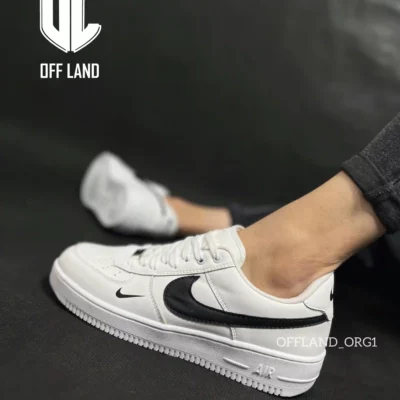 کفش سایز بزرگ نایک ایرفورس 1 سفید مشکی | nike air force 1