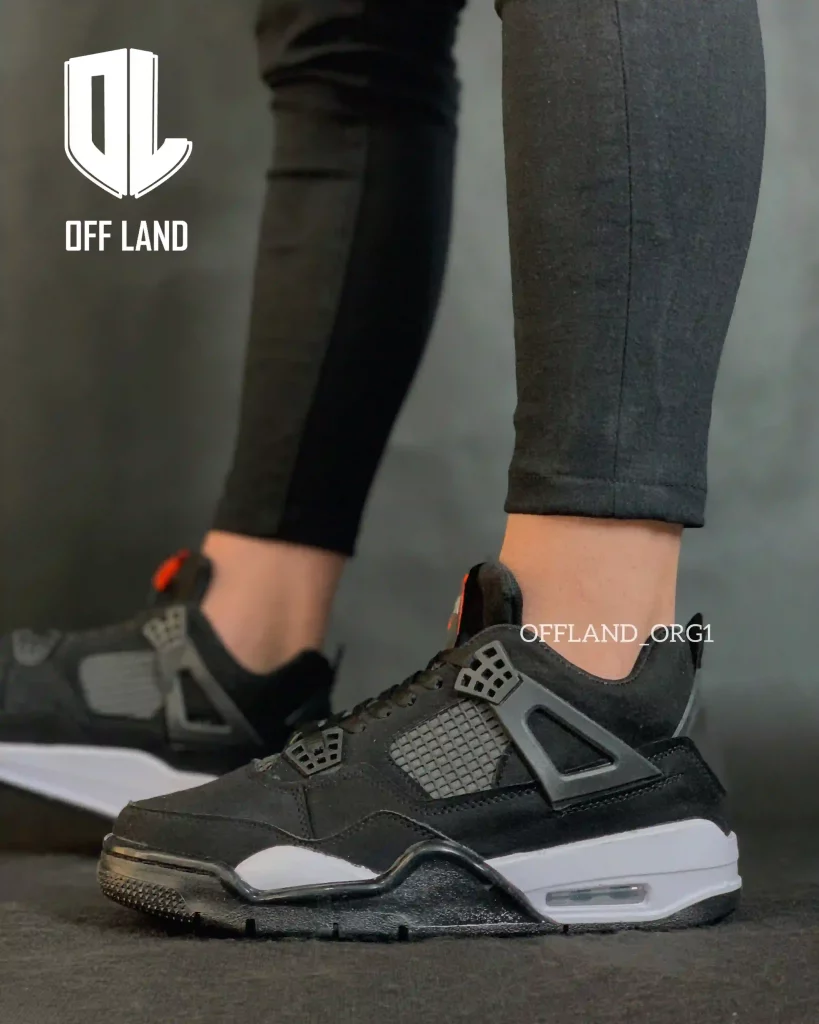 کفش نایک جردن 4 مشکی سفید | nike air jordan 4