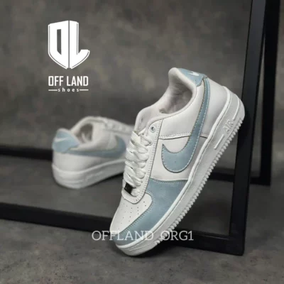 کفش دخترانه نایک ایرفورس 1 سفید آبی | nike air force 1