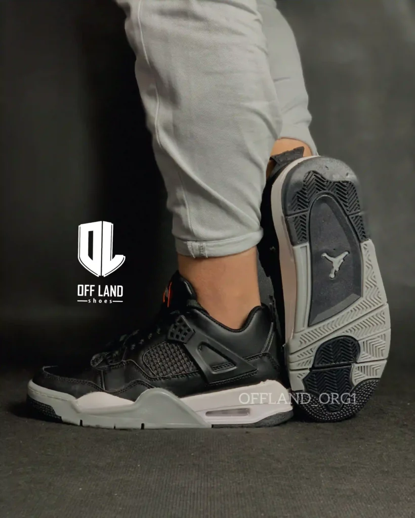کفش پسرانه نایک جردن 4 مشکی سفید | nike air jordan 4
