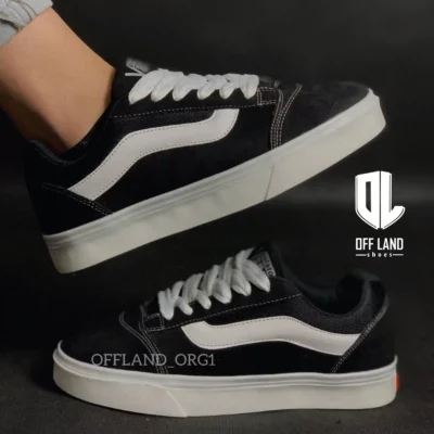 کفش پسرانه ونس کی ان یو مشکی سفید | vans knu skool