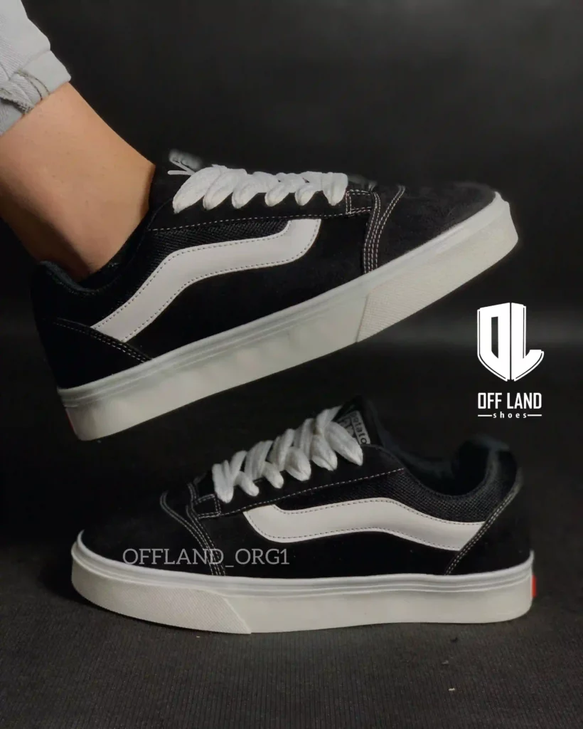 کفش پسرانه ونس کی ان یو مشکی سفید | vans knu skool