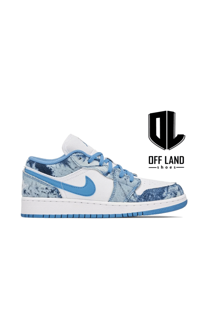 کفش ورزشی زنانه جین شسته نایک ایر جردن 1 Nike Air Jordan 1 Low Washed Denim