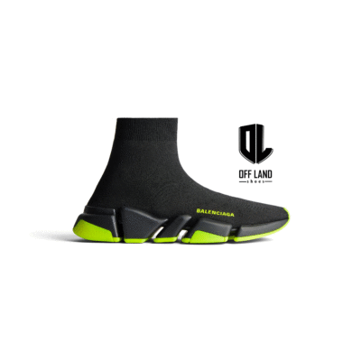 کفش بالنسیاگا جورابی مشکی سبز بازیافتیMEN'S SPEED 2.0 RECYCLED KNIT