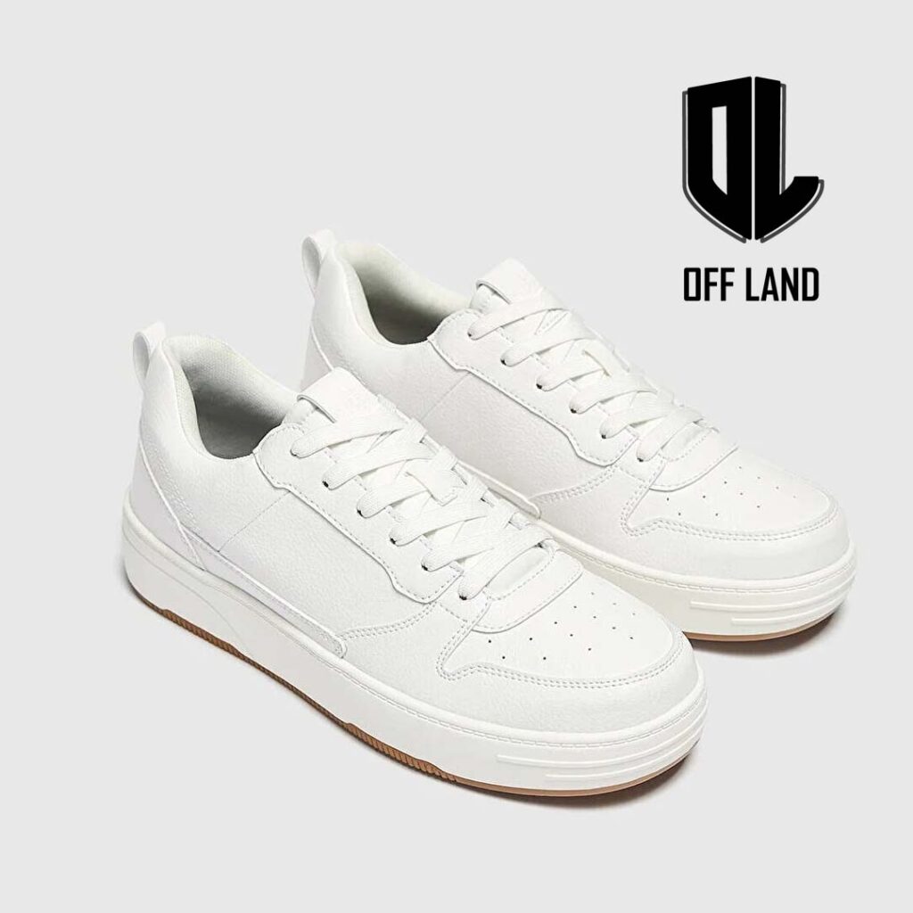 کتونی اسپرت مردانه پل اند بیر کژوال سفید Pull & Bear White Casual sneakers