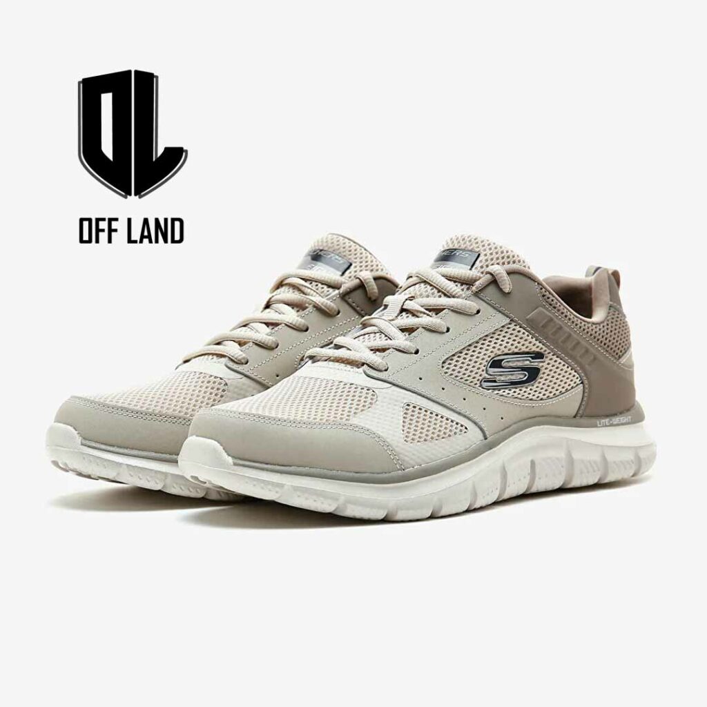 کتونی اسپرت مردانه اسکیچرز تراک کرمی بژ Skechers Track Men's Sports