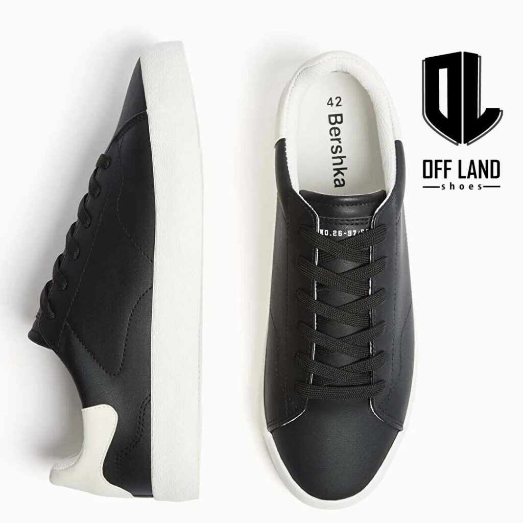 کفش اسپورت مشکی سفید برشکا کنتراست Bershka Contrast Sports