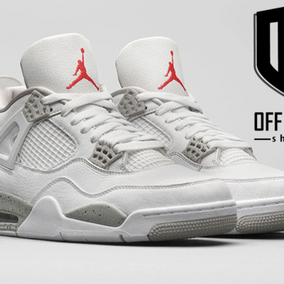 کتونی ورزش نایک جردن4 سفید KalitePlus Jordan 4 “White Oreo”