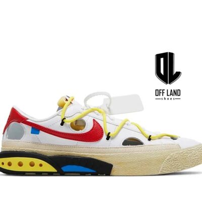 کفش روزمره قرمز نایک بلیزر لو آف وایت Nike Blazer Low Off-white