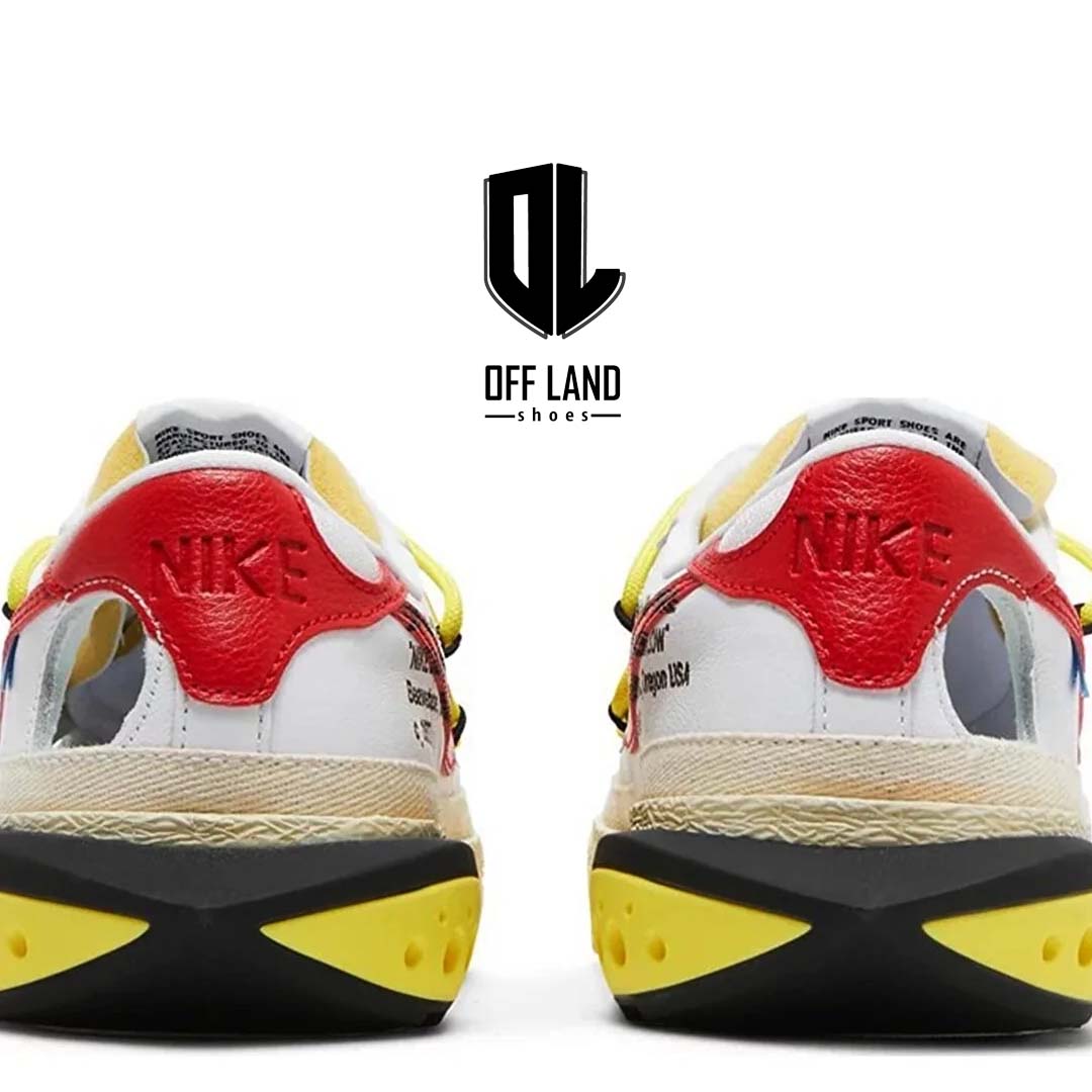 nike-blazer-low-off-white-sneakers04 کفش روزمره قرمز نایک بلیزر لو آف وایت Nike Blazer Low Off-white