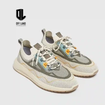 کفش مردانه سفید طوسی پول اند بیر پارچه ای بافتنی Pull & Bear Knitted fabric