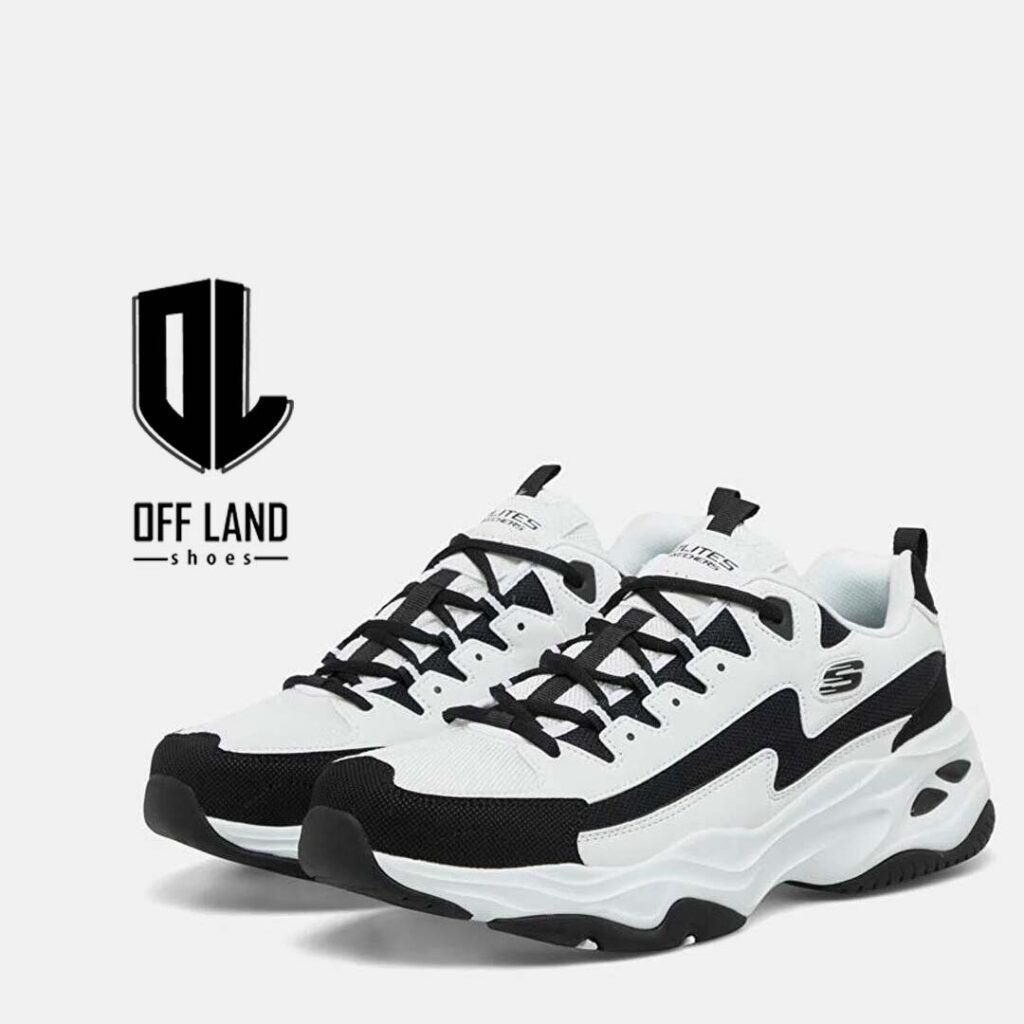 کفش اسپورت سفید مشکی اسکیچرز دی لایتز Skechers D'lites