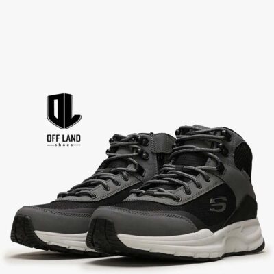 کفش بوت مردانه طوسی مشکی اسکیچرز اسکیپ پلن وودراک Skechers Escape Plan woodrock