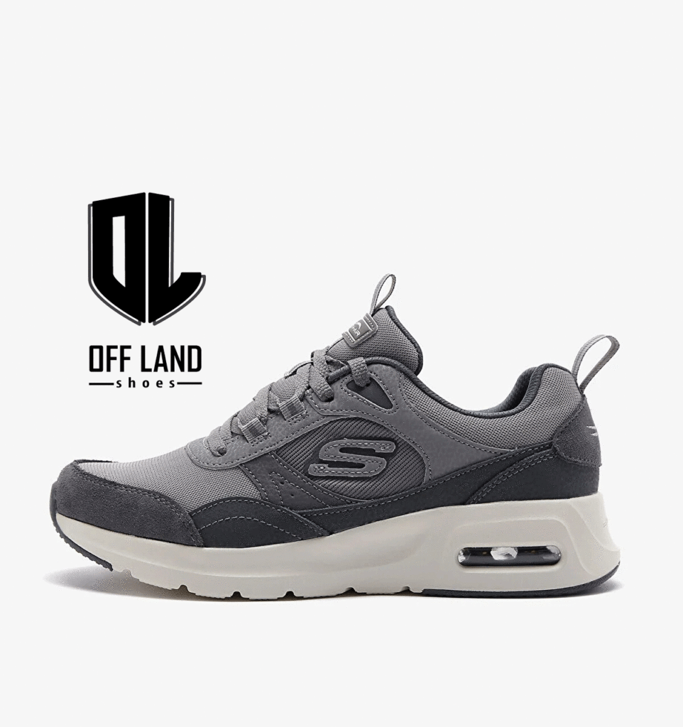 کتانی مردانه خاکستری گری اسکیچرزSkechers Skech-air Court