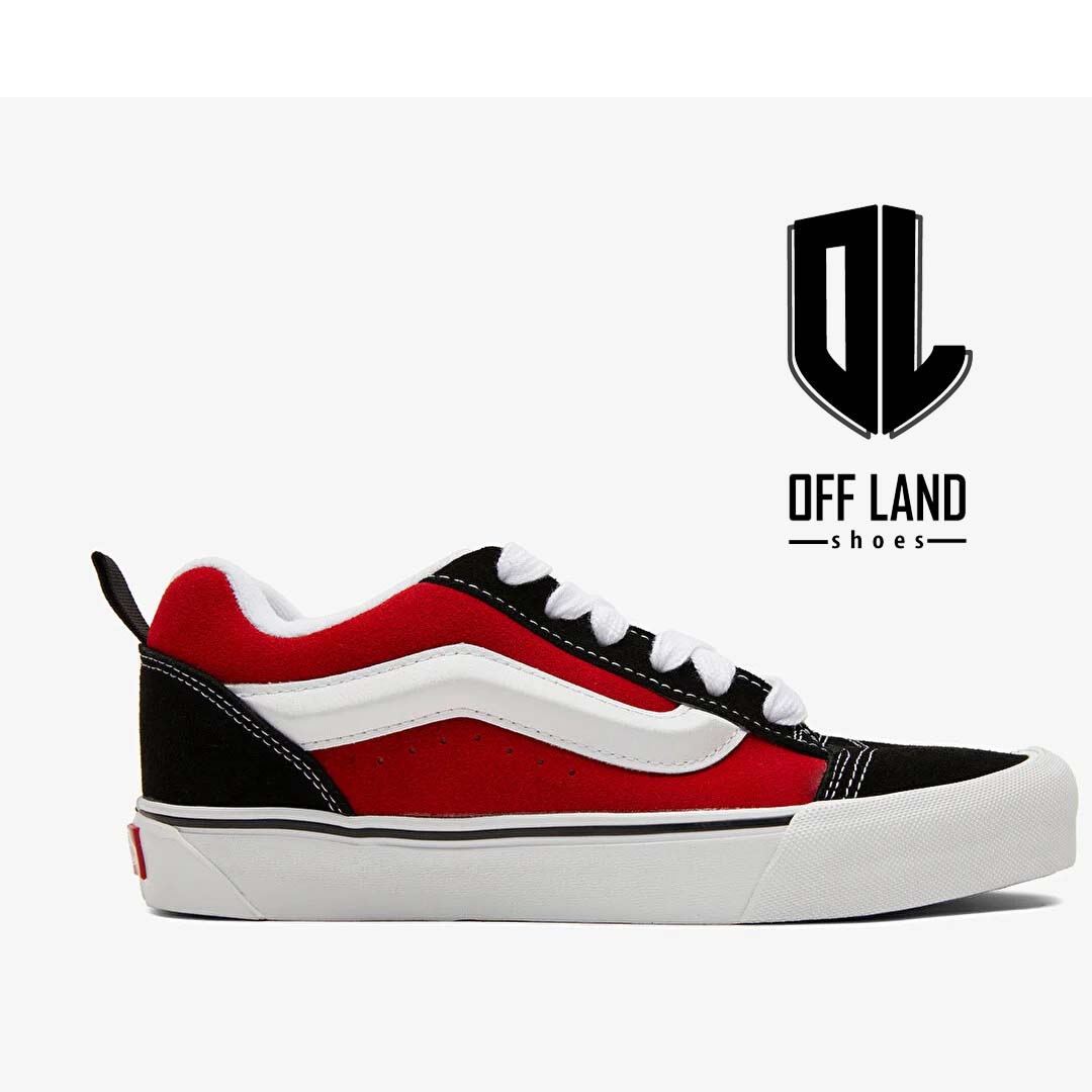 vans-knu-school-sneakers01 کفش ورزشی قرمز مشکی ونس کنو اسکول Vans Knu School