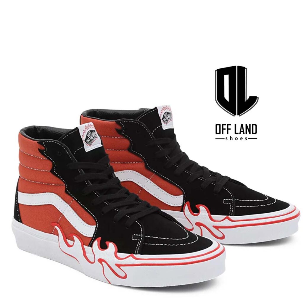 کفش مردانه قرمز ونس اسکیت های Vans Lifestyle SK8-Hi Flame