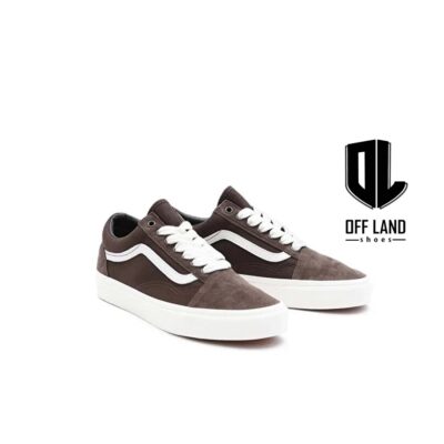 کفش اسپورت قهوه ای سفید ونس اولد اسکول Vans Old Skool