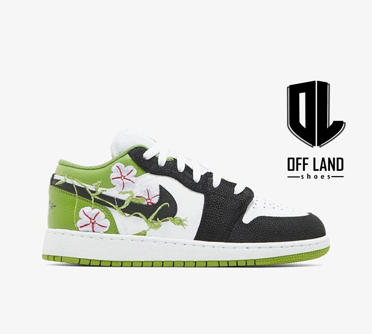 nike-air-jord-45 کفش نایک ایر جردن 1 گل گلی Nike Air Jordan 1 Low 'Floral Vines