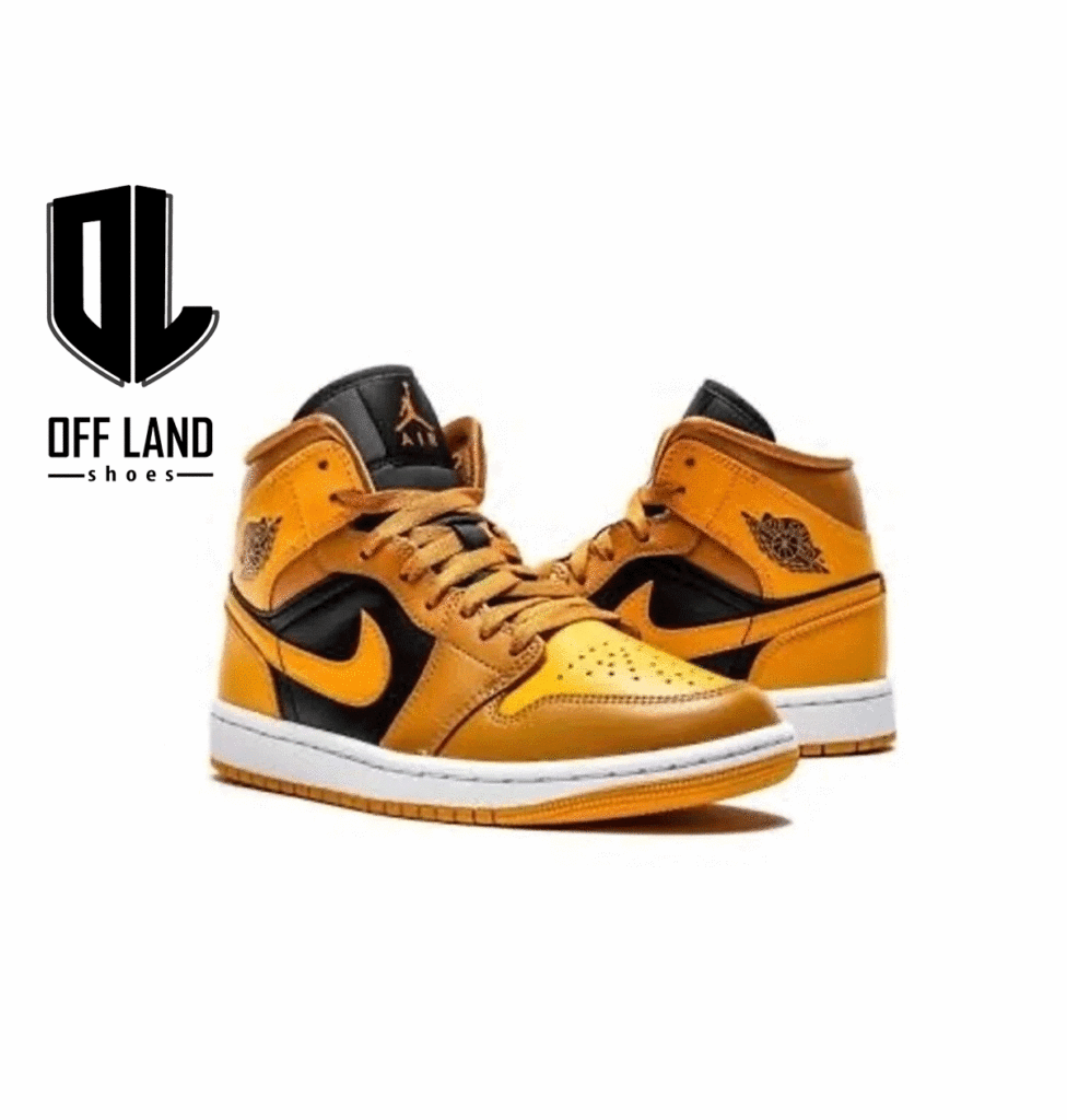 کفش ایر جردن 1 مید طلایی Nike Air Jordan 1 Mid Chutney