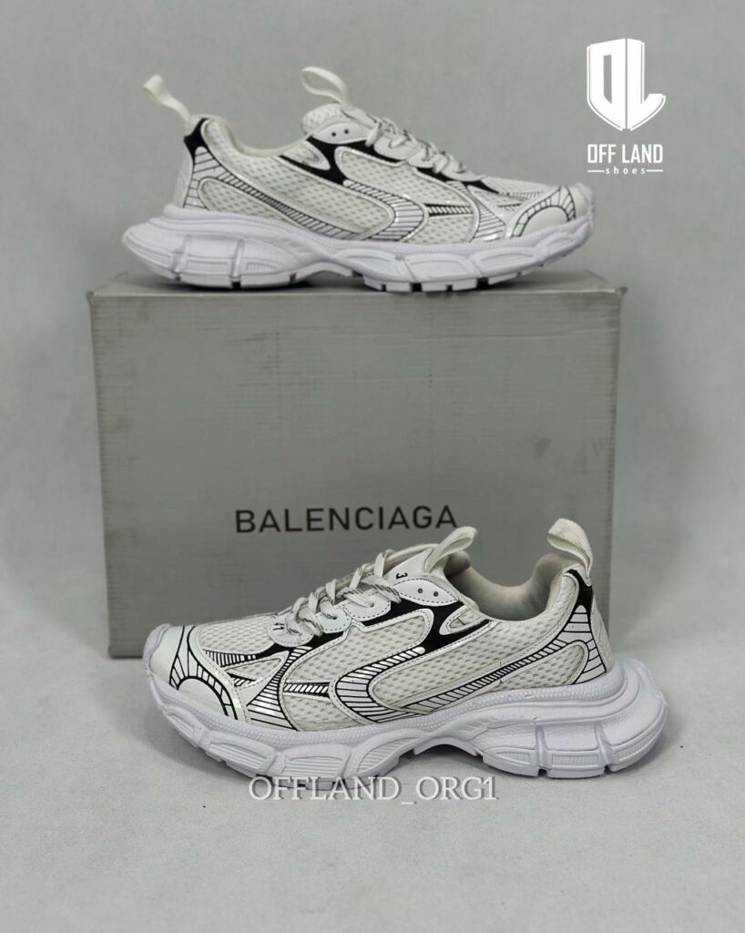 کفش روزمره مردانه بالنسیاگا 3 ایکس ال سفید مشکی balenciaga 3xl