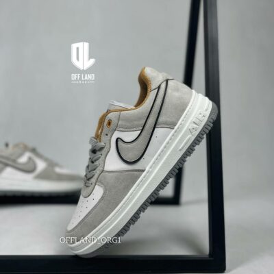 کفش سایز بزرگ نایک ایرفورس 1 طوسی مشکی nike air force