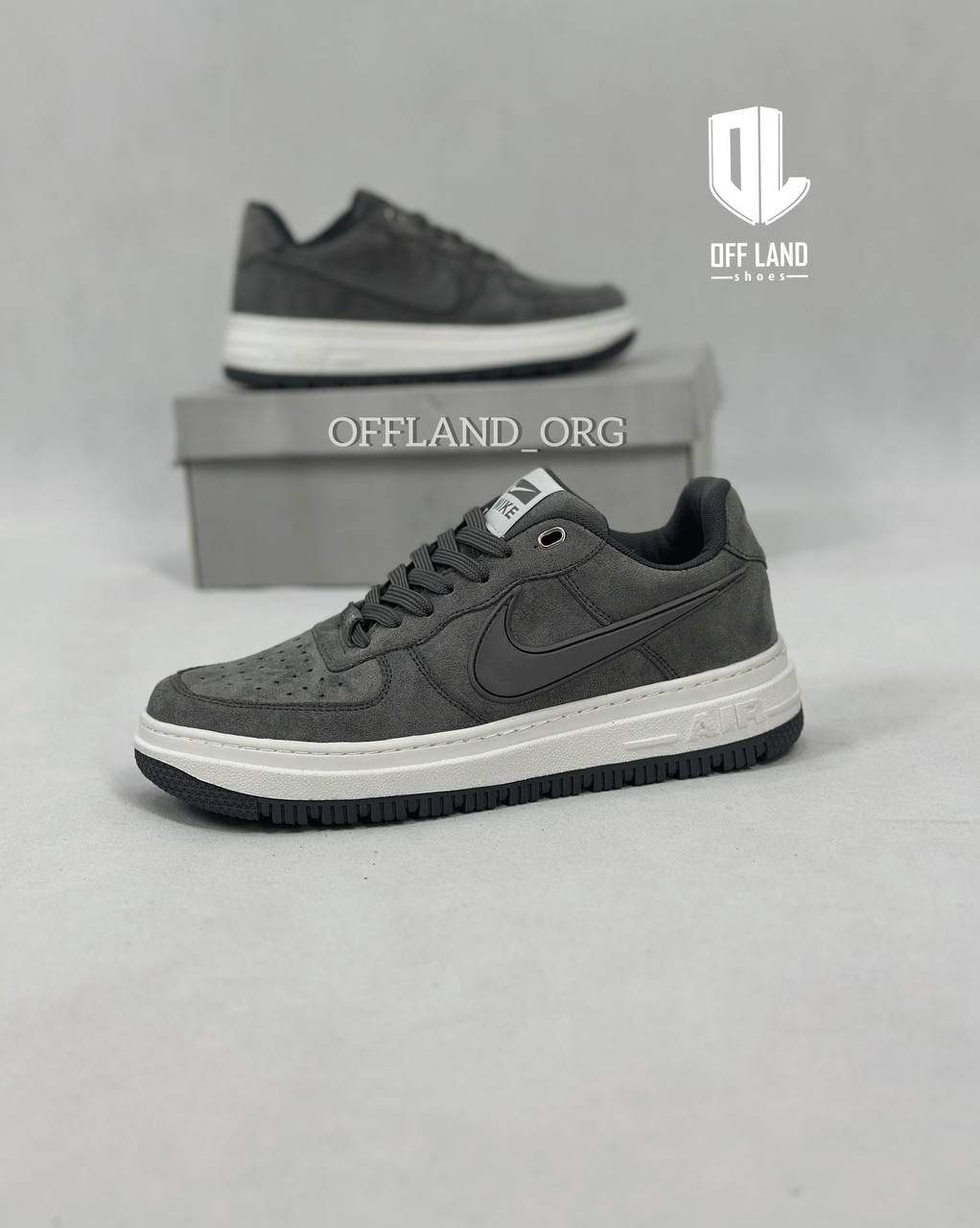 nike-air-force-1-gray-sneakers کفش مردانه نایک ایر فورس طوسی 1 air force