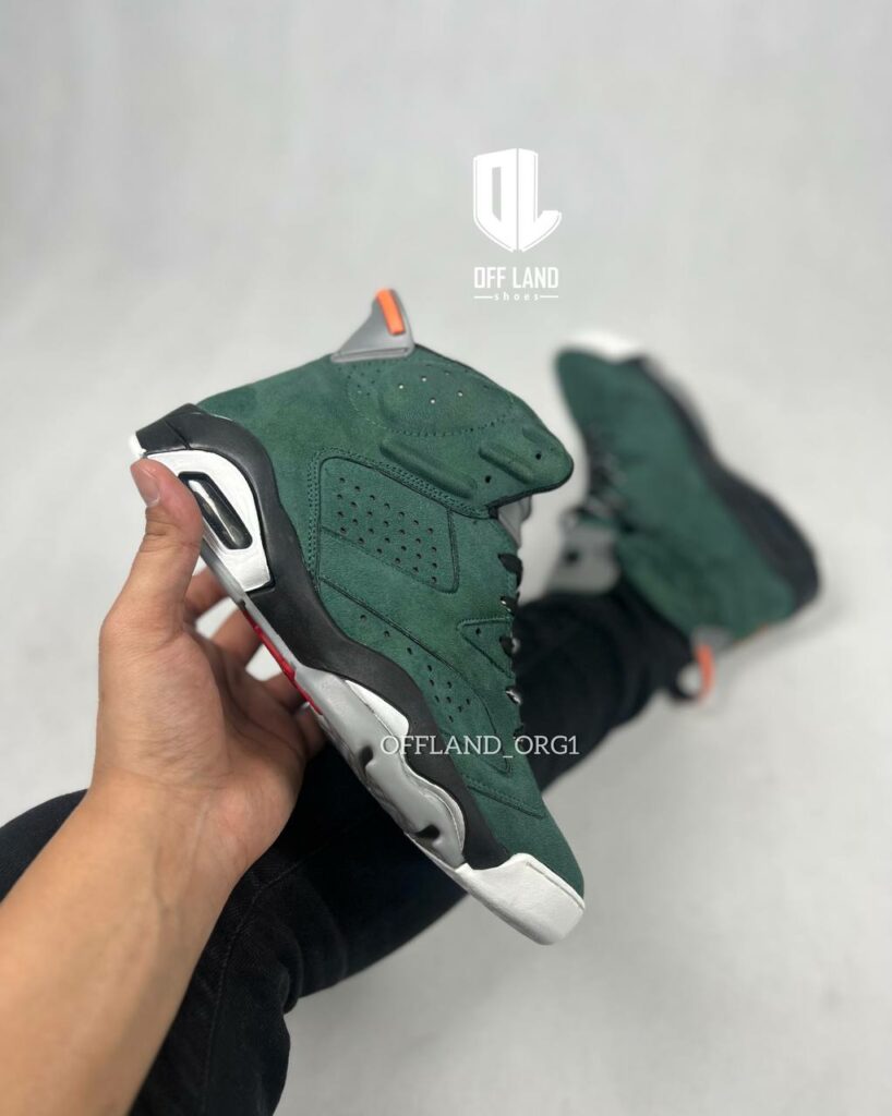 کفش روزمره مردانه نایک جردن 6 سبز nike jordan 6