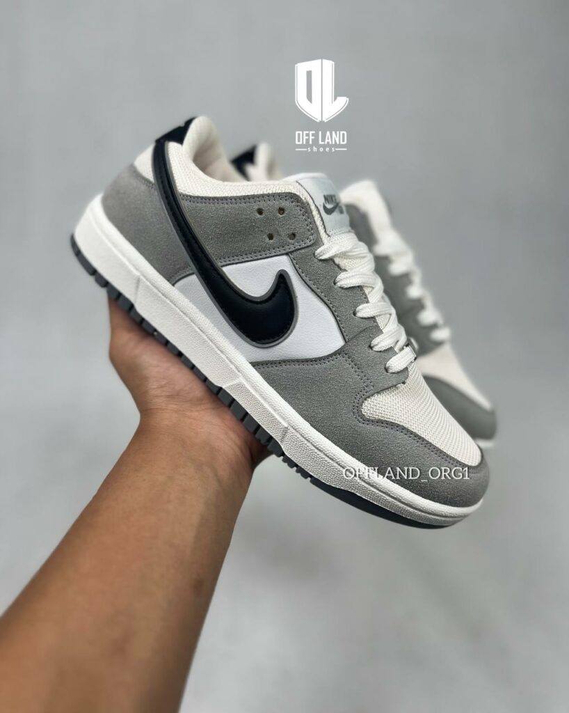 کفش روزمره مردانه نایک اس بی طوسی سفید nike sb gray