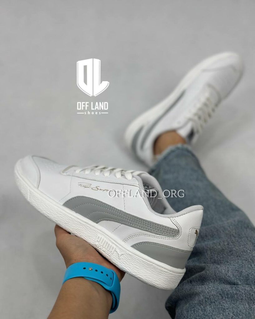 کفش مردانه پوما سوئد سفید طوسی puma suede