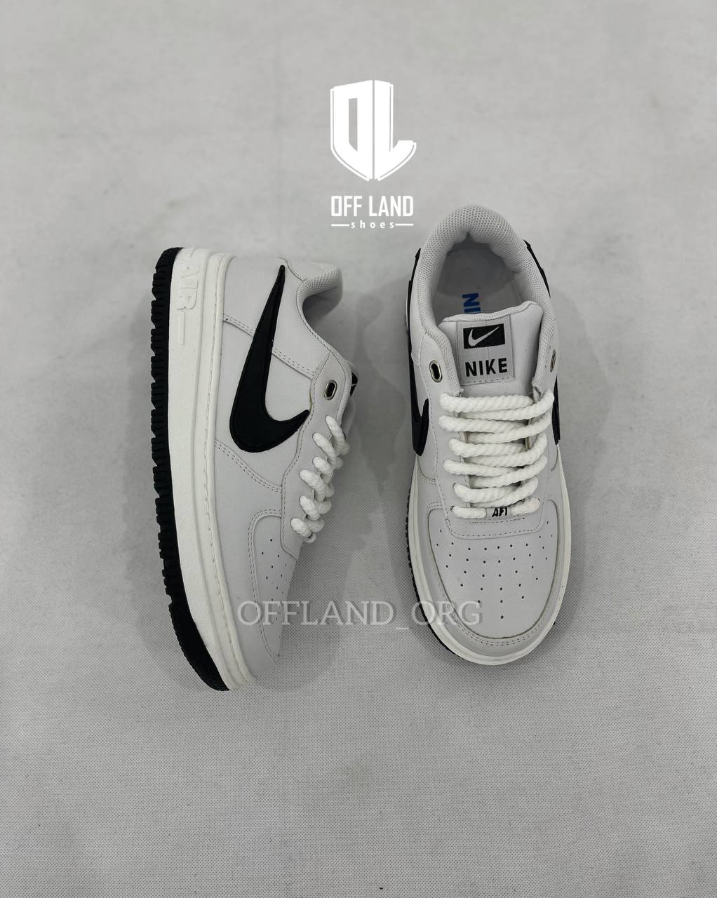 nike-air-force-1-white-black-sneakers05 کفش مردانه نایک ایر فورس سفید مشکی 1 air force