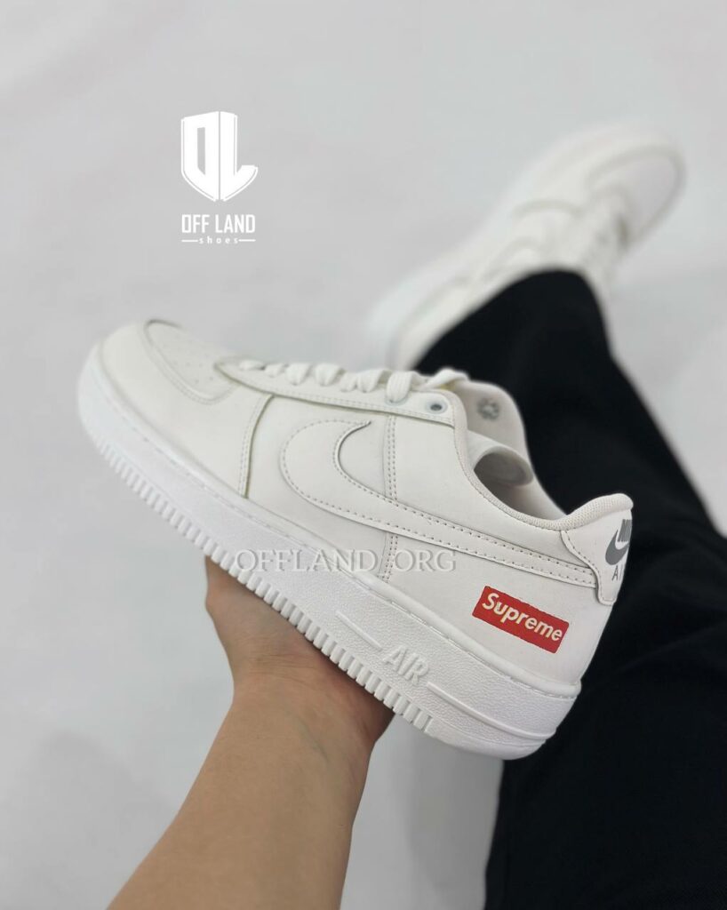 کفش اسپرت نایک ایرفورس لو 1 سفید سوپریم air force 1 low