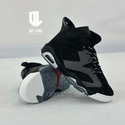کفش روزمره مردانه نایک جردن 6 مشکی طوسی nike jordan 6
