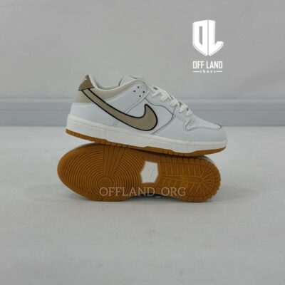 کفش سایز بزرگ روزمره مردانه نایک اس بی سفید کرم nike sb