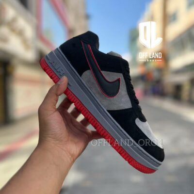 کفش سایز بزرگ نایک ایر فورس مشکی قرمز 1 air force
