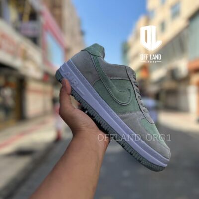 کفش سایز بزرگ نایک ایر فورس طوسی سبز 1 air force